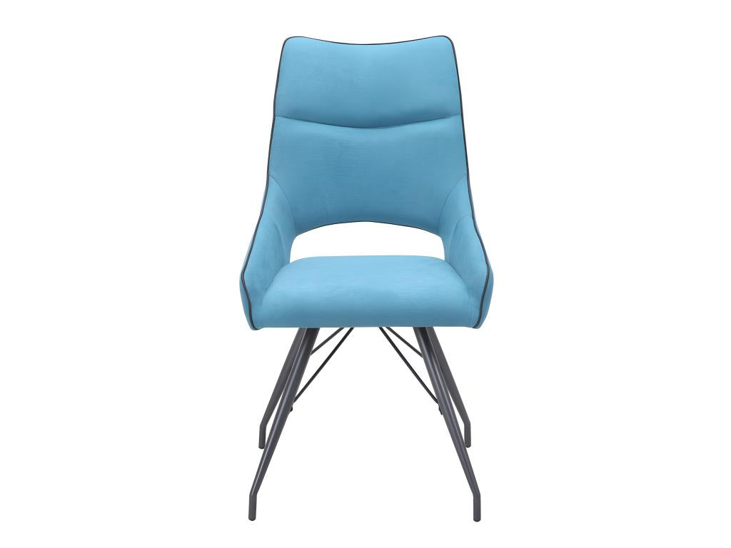 Lot de 2 chaises tissu bleu - LaviecasaÏS CGTD18084