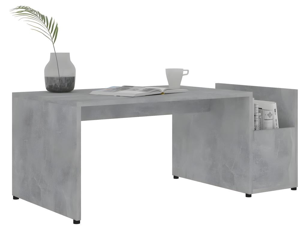 Table basse Gris béton 90x45x35 cm bois d'ingénierie IEIL28585