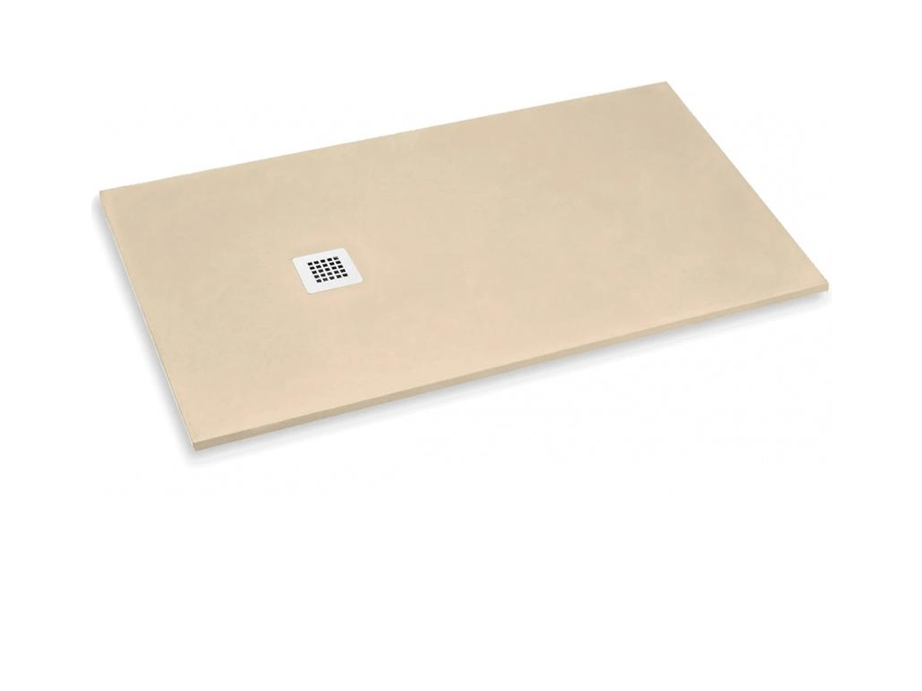 Receveur de Douche 70x155 cm Ligne Laviecasa Extra Fin Ivoire Clair Ral 1015 en Résine Synthétique et Poudre de Marbre avec Bonde Libre QRMN95494