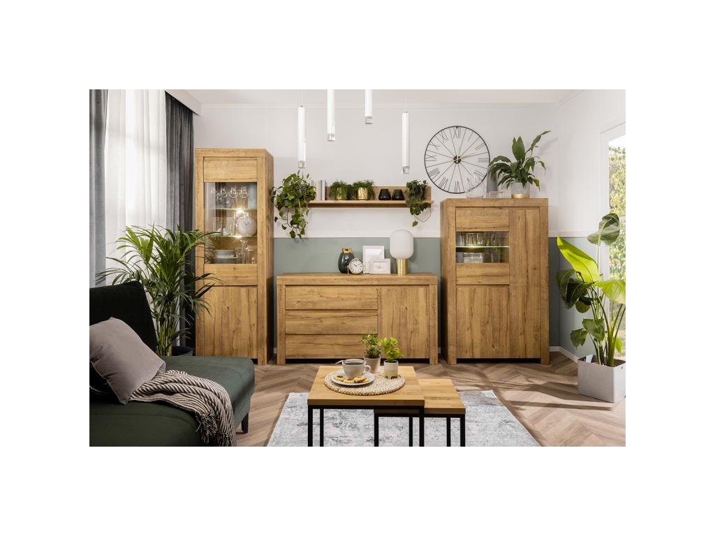 Buffet 1 porte 3 tiroirs Meubiana Bois