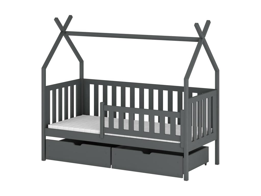 Lit cabane Laviecasa HB014 80x190 cm Graphite NFBL68101