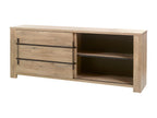 Laviecasa - Buffet 2 Portes Coulissantes Aspect Bois GIPE89352