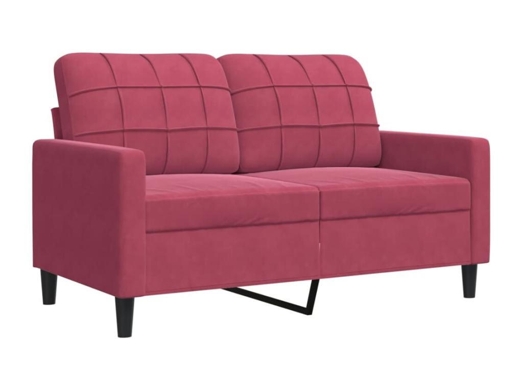 Ensemble de canapés 2 pcs avec coussins et traversins velours ROUR64358