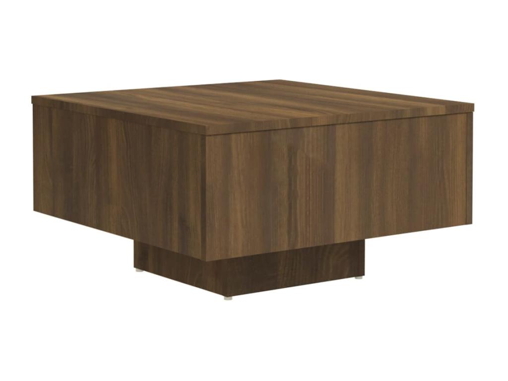 Table basse Chêne marron 60x60x31,5 cm Bois d'ingénierie