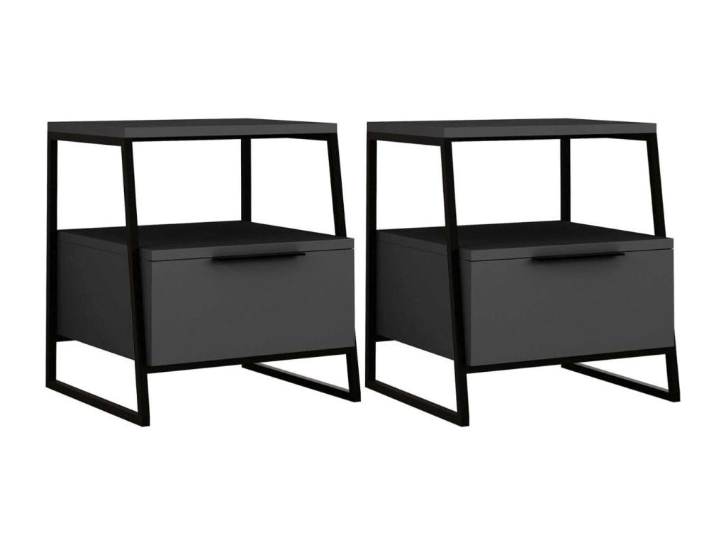 Chevet en aggloméré 1 tiroir Pal Lot de 2