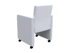Chaises de salle à manger 6 pcs Blanc Similicuir 9
