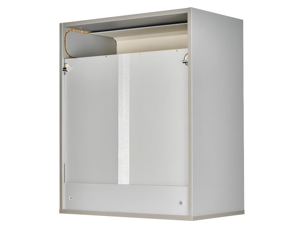 Meuble Cuisine Alu Rideau Chêne Noir ou Blanc 2 Etagères L 60 H 72 P 35 cm - Coloris Noir FHWX12253