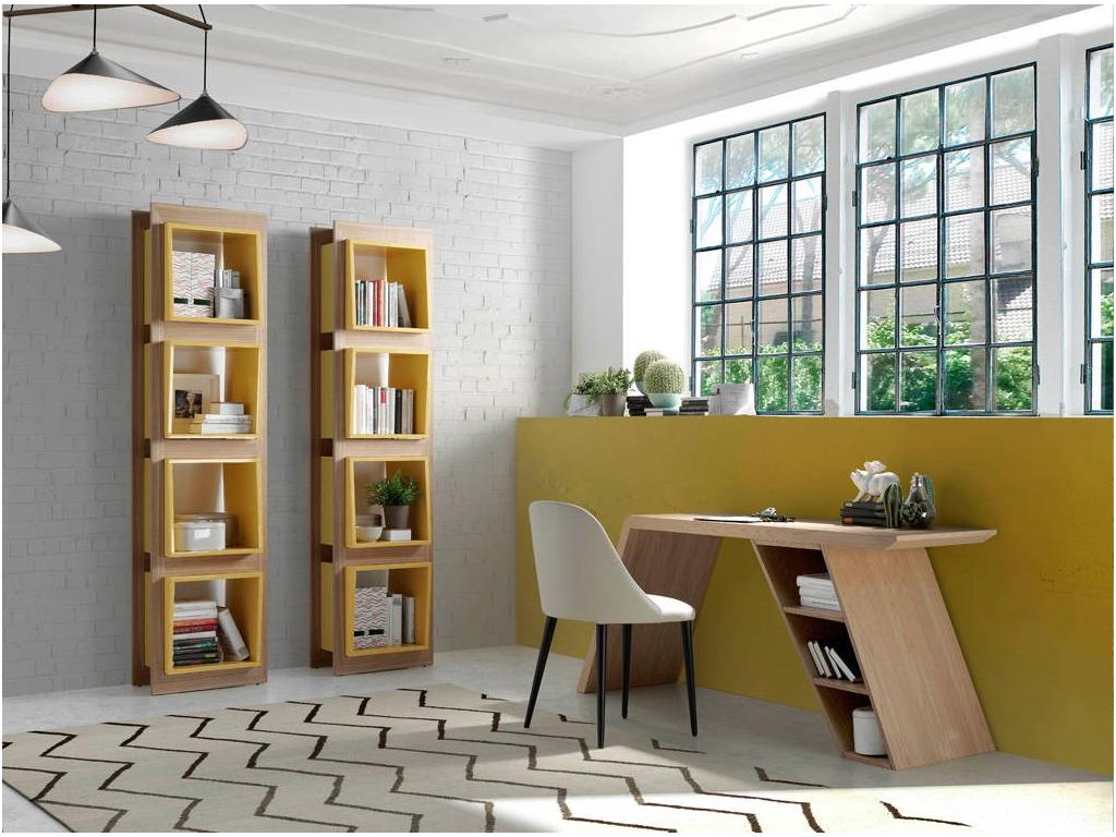 Etagère bois plaqué chêne et intérieur laqué Sandry-Couleur Laviecasa IUUY35902