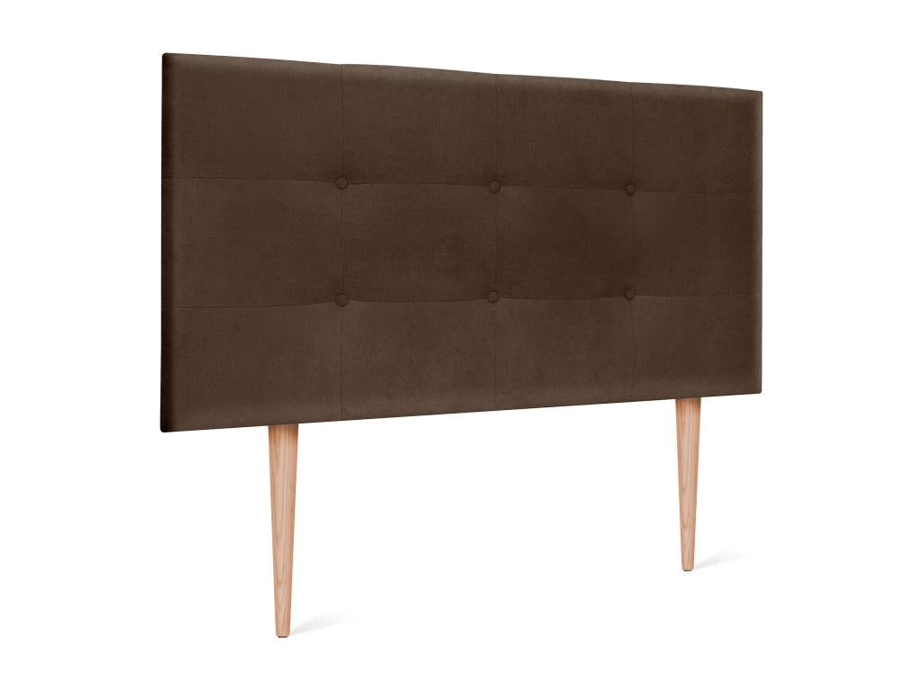 Meubiana Tête de lit en tissu Aqualine Meubianaé 105x115cm avec pieds Lits 105 - Marron