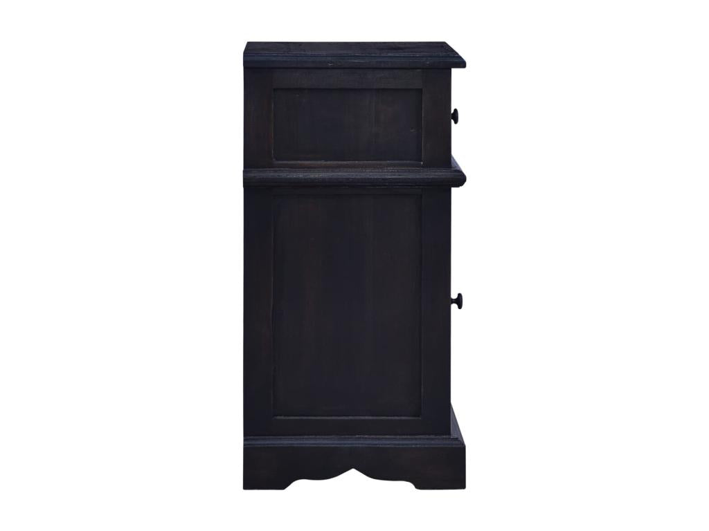 Table de chevet Café noir clair Massif du Bois d'acajou