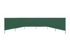 Paravent 6 panneaux Tissu 800x120 cm Vert GUOU06858