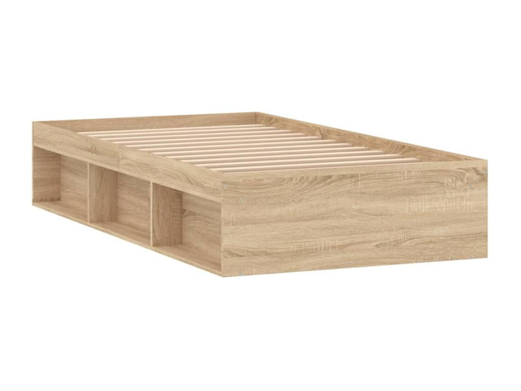 Cadre de lit sans matelas chêne Meubiana 90x200 cm