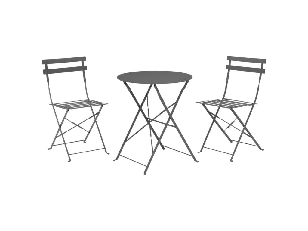 Meubiana Ensemble de Meubiana 3 pcs Anthracite foncé mat