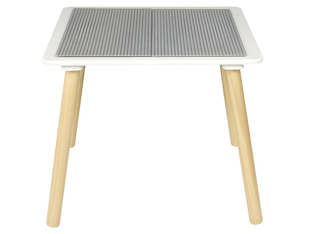 Table de Jeu Enfants Brique 52cm Gris / Naturel