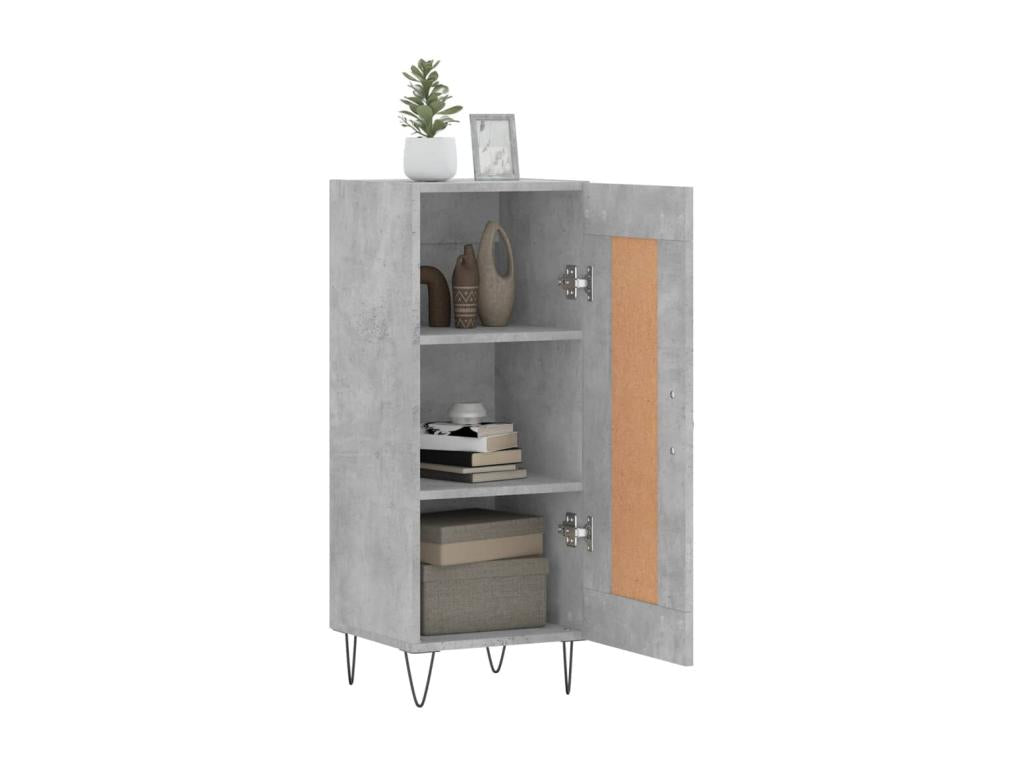 Buffet Gris béton 34,5x34x90 cm Bois d'ingénierie DDUL94573