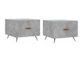 Tables basses 2 pcs gris béton 50x50x40 cm bois d'ingénierie FPFD03822