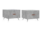 Tables basses 2 pcs gris béton 50x50x40 cm bois d'ingénierie FPFD03822