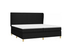 Sommier à Meubiana de lit avec matelas Noir 200x200 Tissu