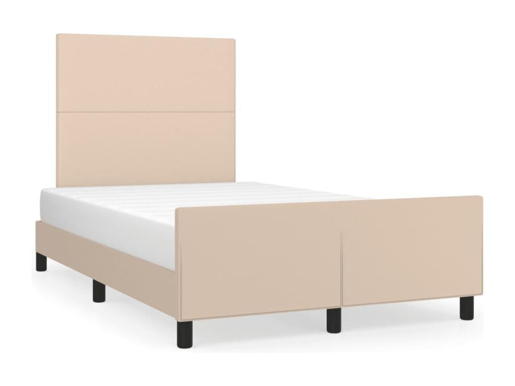 Cadre de lit sans matelas cappuccino 120x200 cm similicuir QNDK58822