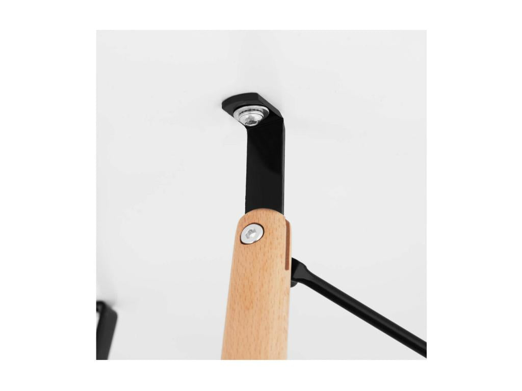 Table traverses noires en blanche 90x90x10 cm 14 0003604