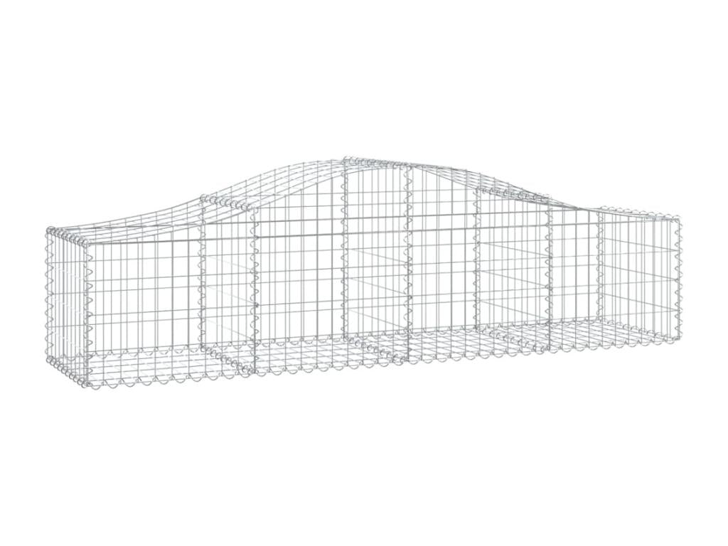 Paniers à gabions arqués 11 pcs 200x50x40-60 fer galvanisé CCJM38689