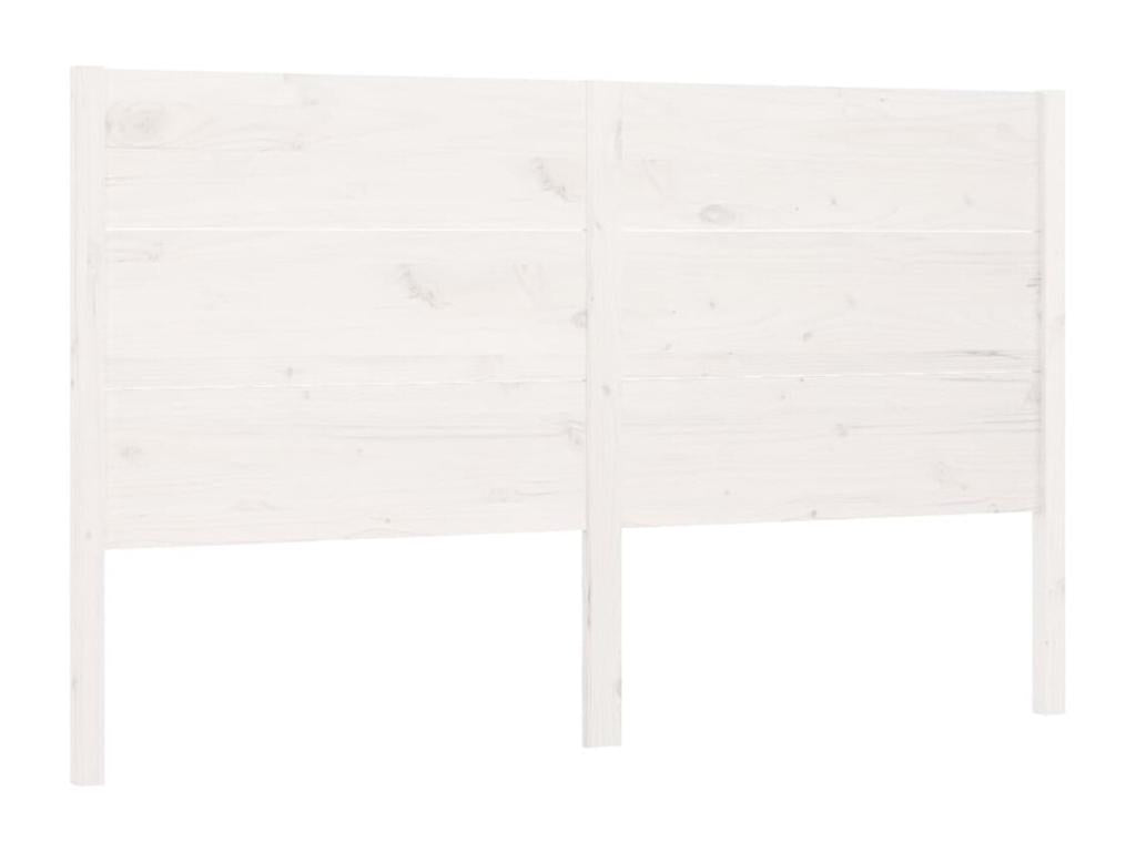 Tête de lit Blanc 146x4x100 Bois massif de pin Nuliza TFLK79556