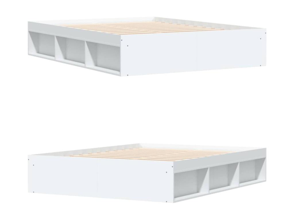 Cadre de lit blanc 150x200 très grand POFL49561