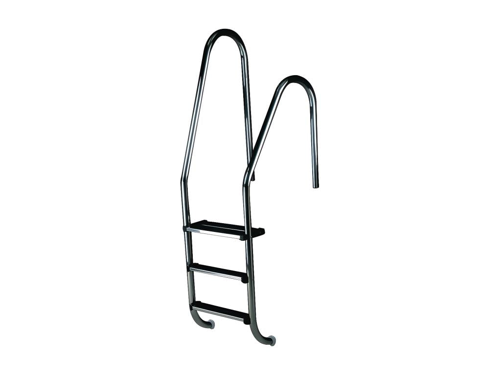 Echelle asymétrique pour piscine - 3 marches inox