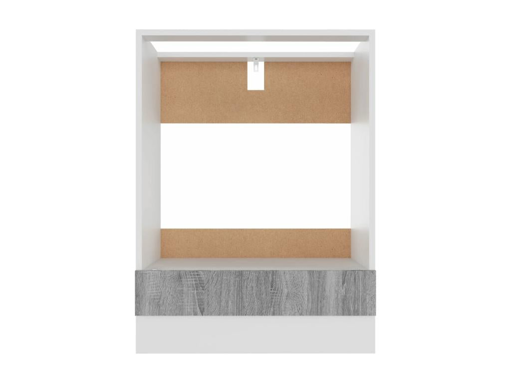 Armoire à quatre Meubiana gris 60x46x81.5 cm Bois d'ingénierie