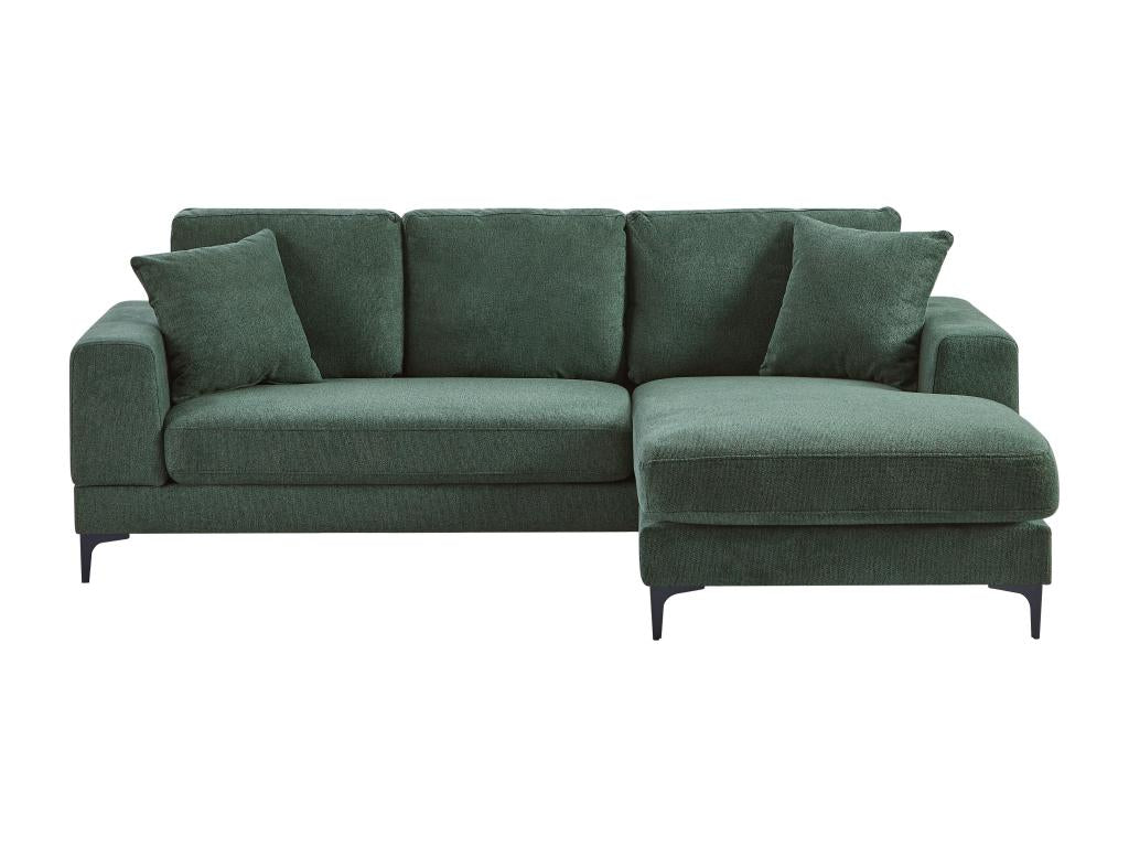 Canapé d'angle réversible en tissu texturé vert Laviecasa DBZL91939