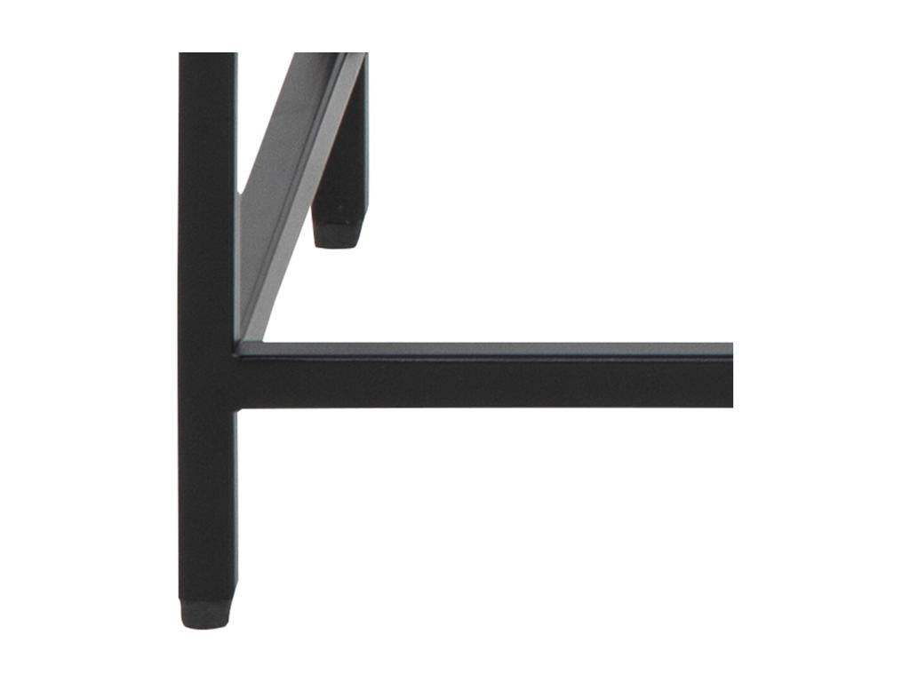 Console Newcastle avec 1 tablette de rangement noir.