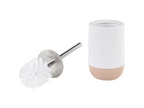 Set de 4 accessoires de salle de bain LEBU Céramique Blanc