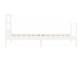Cadre de lit avec tête de lit blanc simple bois massif