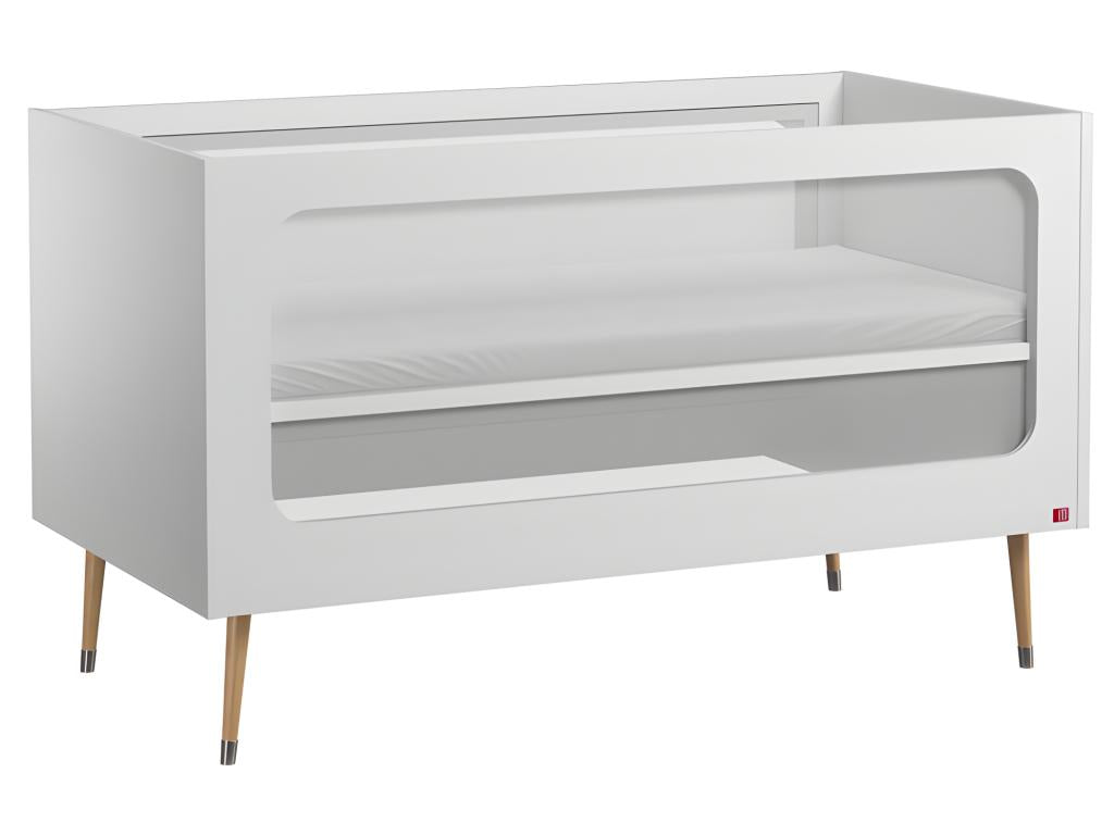 Lit bébé évolutif et Commode 4 tiroirs Laviecasa Blanc ZWCQ16005