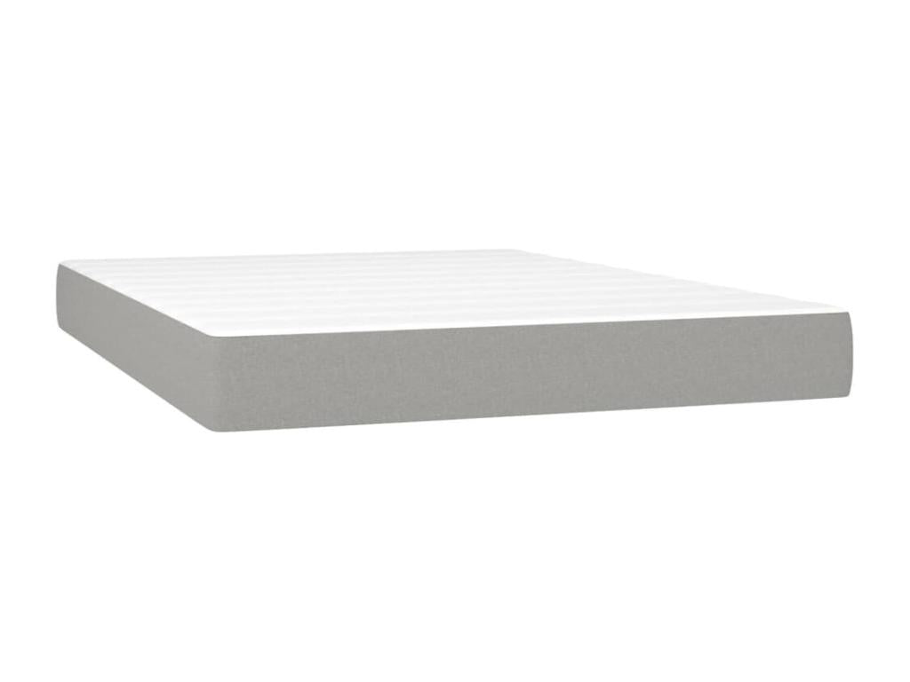 Sommier à Laviecasa de lit avec matelas Gris clair 140x190cm Tissu RPPI11519