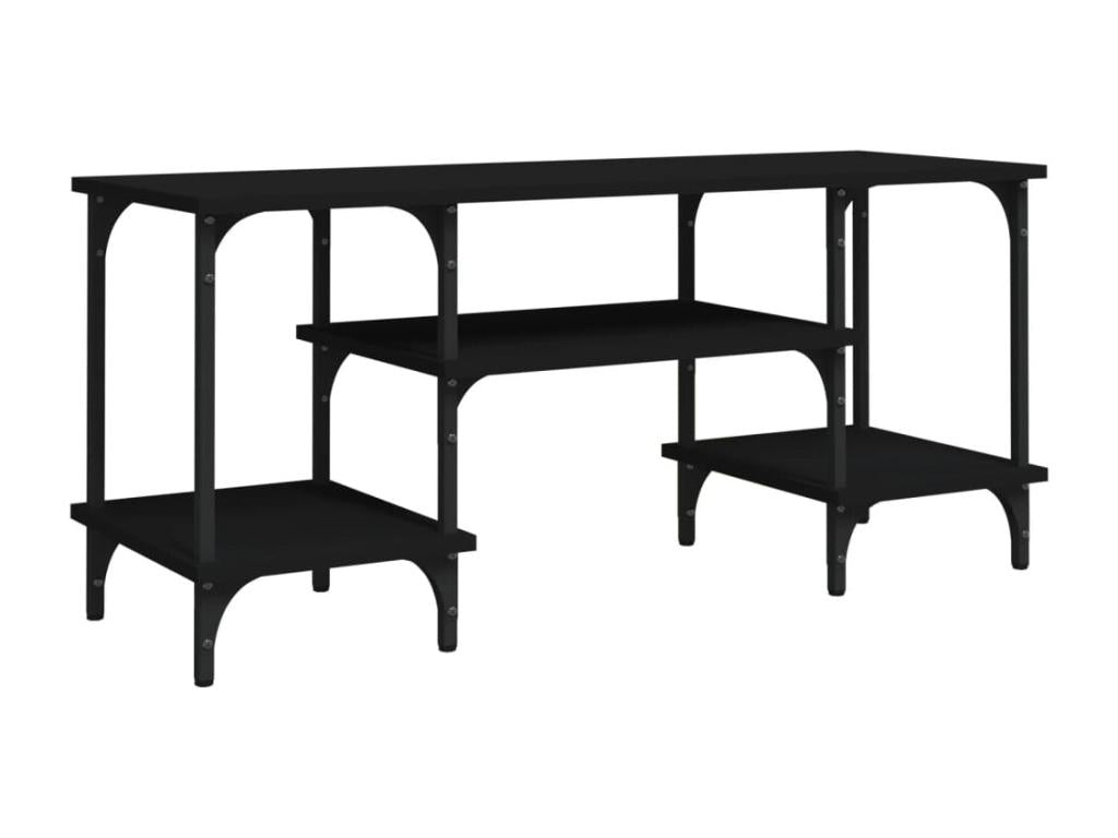 Meuble TV noir 102x35x45.5 cm bois d'ingénierie