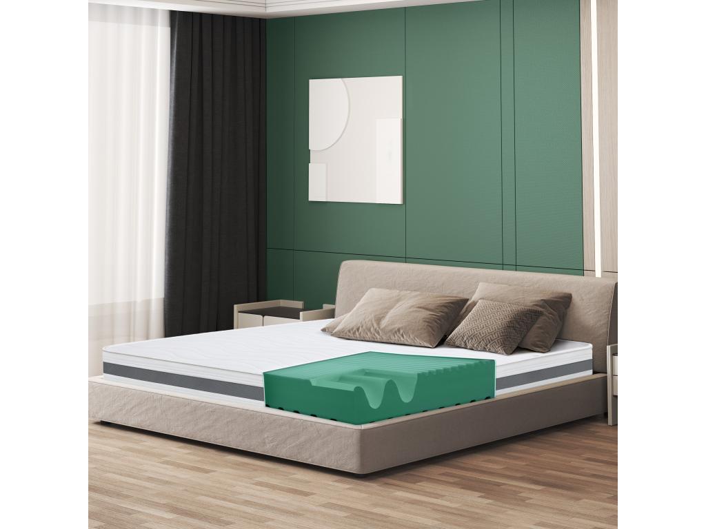 Matelas Simple 75x185 à mémoire orthopédique - Hauteur 16 cm - Fabriqué en Italie MPTM13151