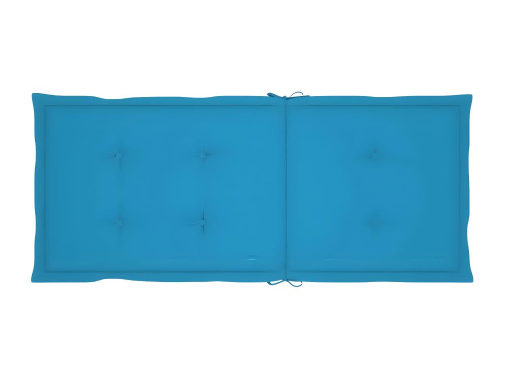 Chaises inclinables de jardin lot de 2 et coussins Bois Laviecasa EMWL23554