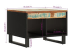 Table basse 55x50x40 cm bois de récupération massif