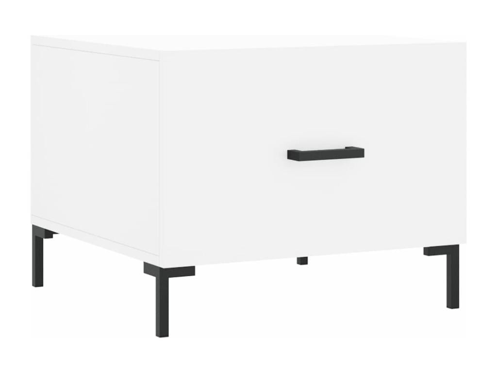 Table basse blanc 50x50x40 cm bois d'ingénierie AXVD24082