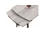 Table extensible 120/179 cm céramique blanc marbré - Meubiana
