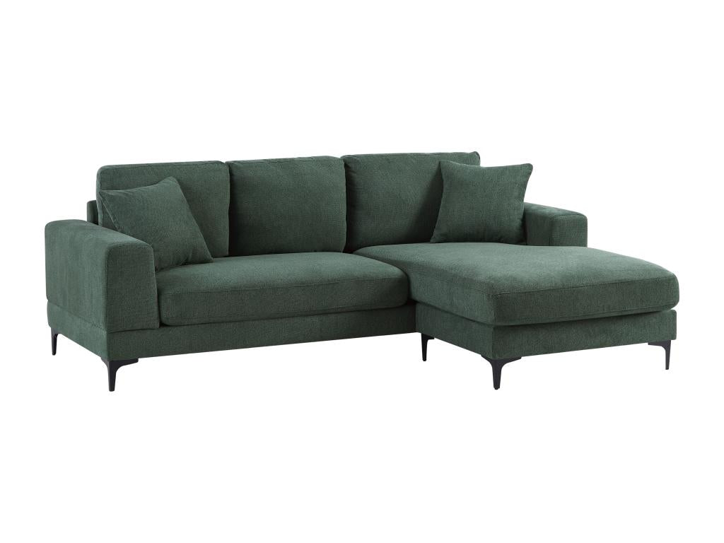 Canapé d'angle réversible en tissu texturé vert Laviecasa DBZL91939