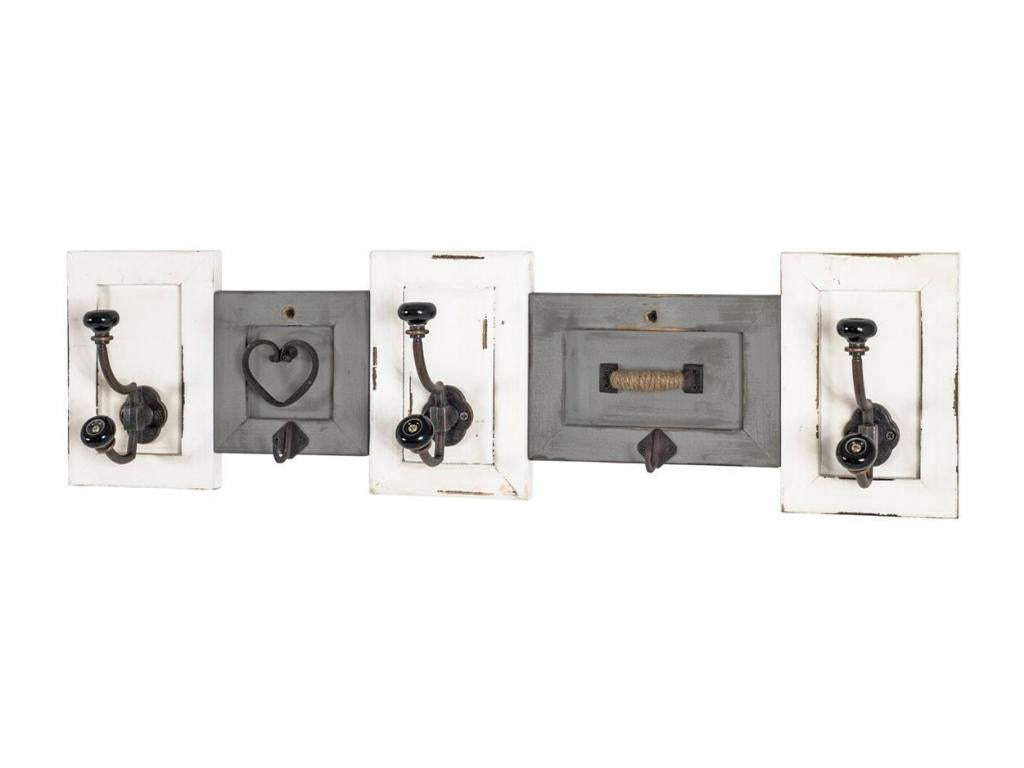 Laviecasaère Murale 4 Crochets Vintage 67cm Blanc / Gris POMY55322