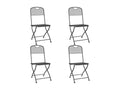 Chaises pliables de jardin 4 pièces Laviecasa métallique Anthracite CDQN01815