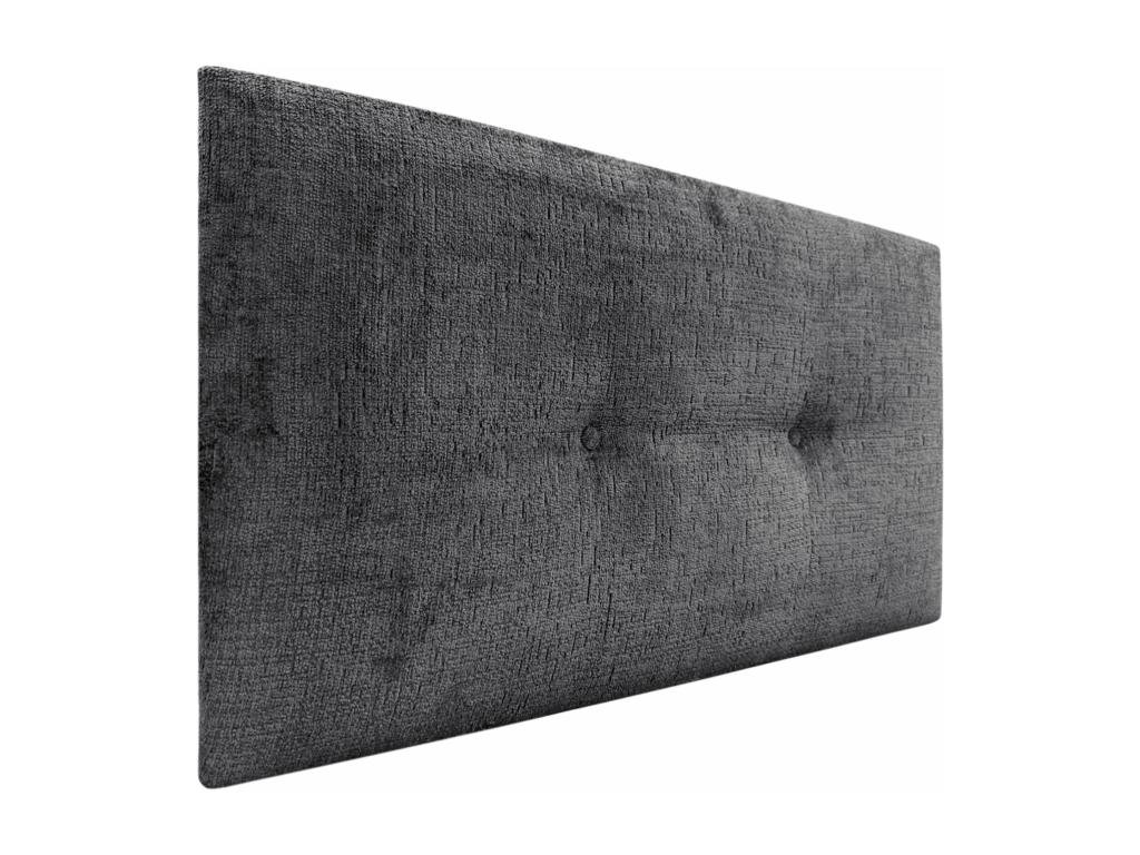 Meubiana Tête de Lit Laine Naturelle avec Boutons 110x50cm Lits 105 - Gris Foncé