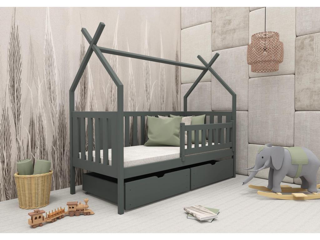 Lit cabane Laviecasa HB014 80x190 cm Graphite NFBL68101
