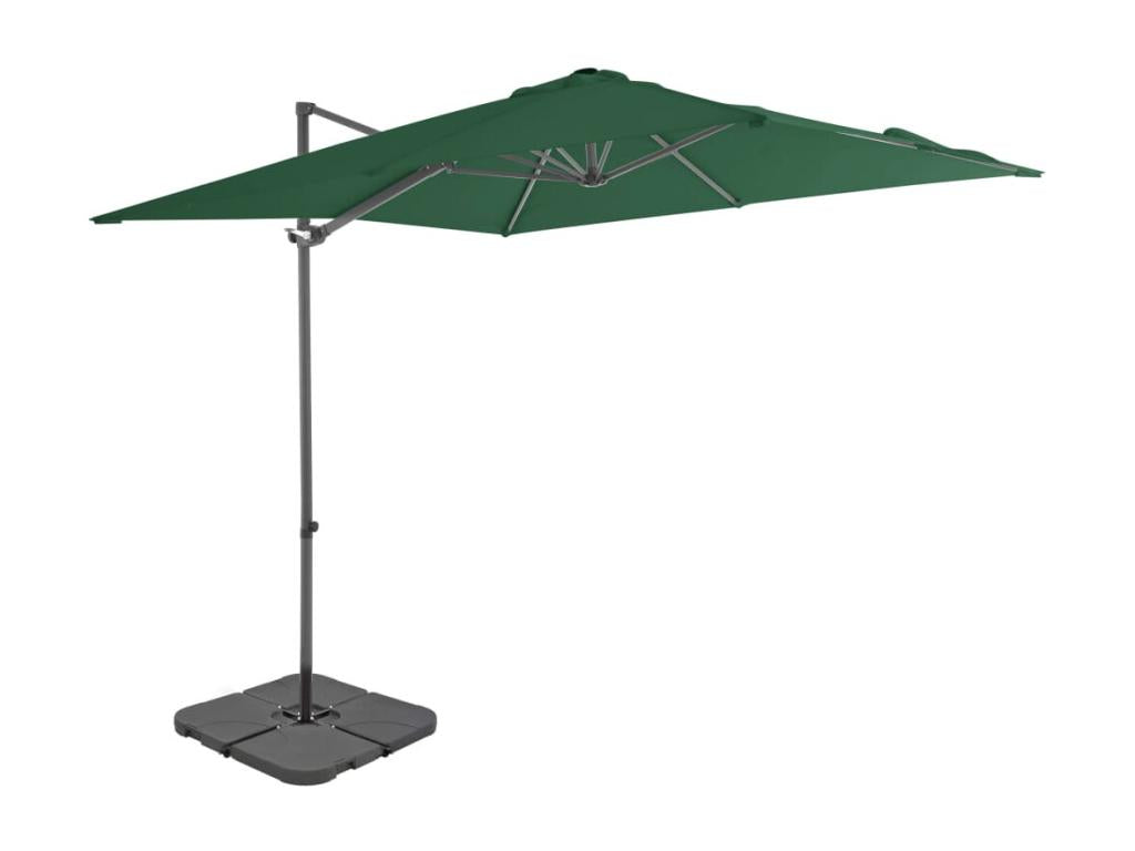 Parasol avec base portable Vert