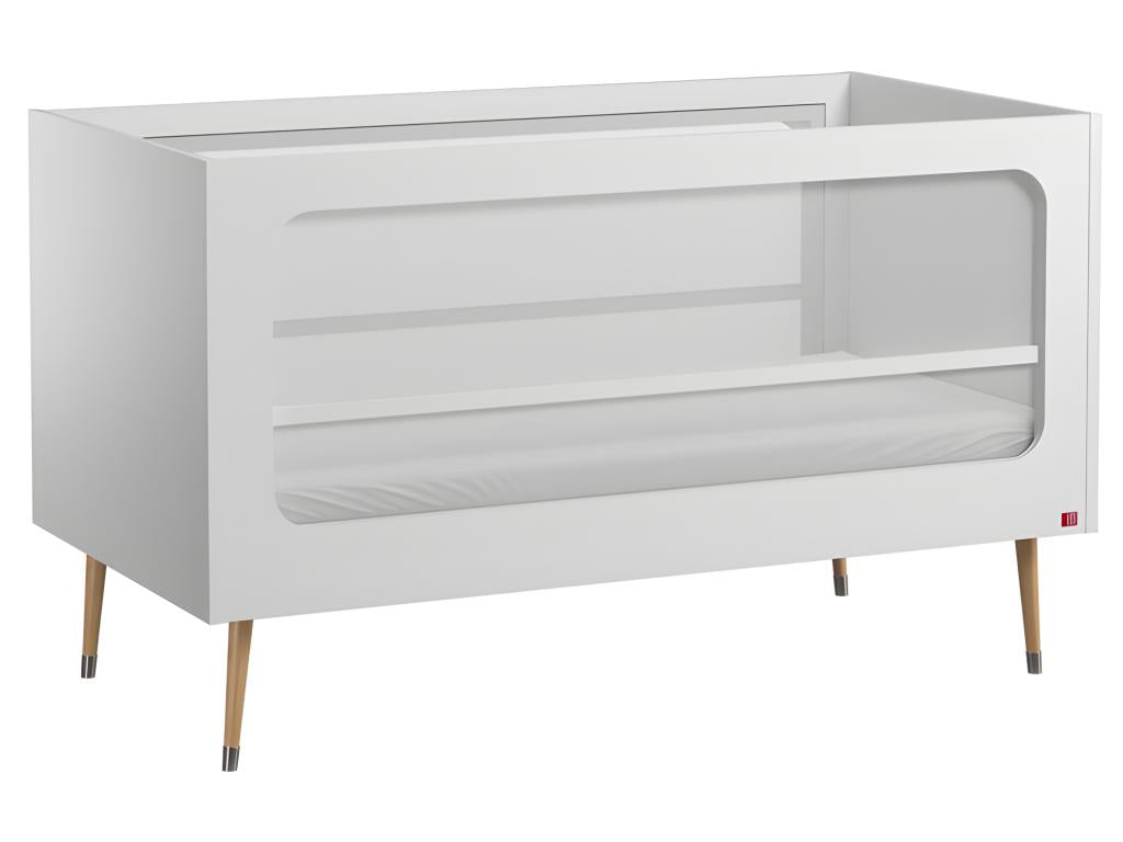 Lit bébé évolutif et Commode 4 tiroirs Laviecasa Blanc ZWCQ16005