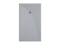 Receveur de douche gris clair lisse Meubiana Plus grille de couleur - 120x70 cm