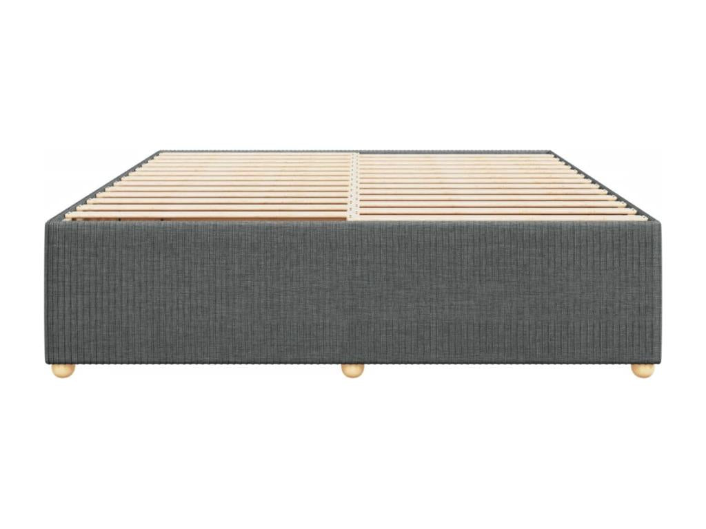 Cadre de lit sans matelas gris foncé 180x200 cm tissu